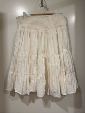 3/$50! Zara White Tiered Swim Coverup Skirt